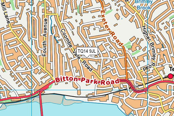 TQ14 9JL map - OS VectorMap District (Ordnance Survey)