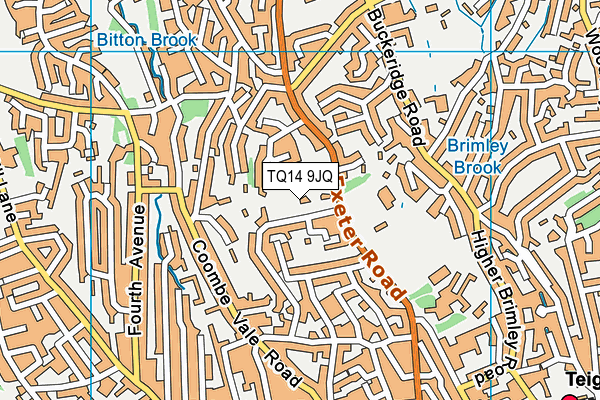 TQ14 9JQ map - OS VectorMap District (Ordnance Survey)