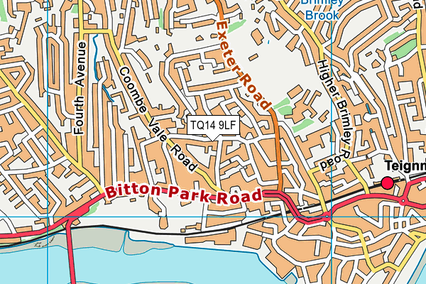 TQ14 9LF map - OS VectorMap District (Ordnance Survey)