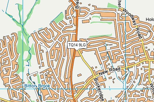 TQ14 9LG map - OS VectorMap District (Ordnance Survey)