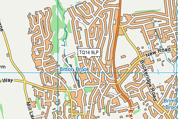 TQ14 9LP map - OS VectorMap District (Ordnance Survey)