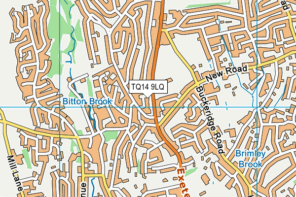 TQ14 9LQ map - OS VectorMap District (Ordnance Survey)