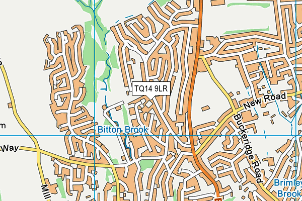 TQ14 9LR map - OS VectorMap District (Ordnance Survey)