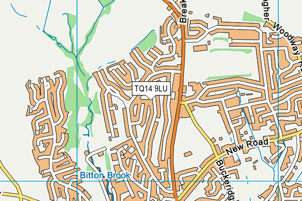 TQ14 9LU map - OS VectorMap District (Ordnance Survey)