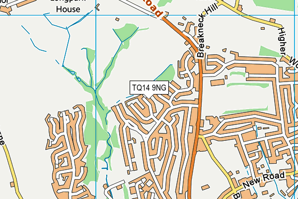 TQ14 9NG map - OS VectorMap District (Ordnance Survey)