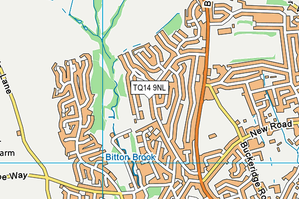 TQ14 9NL map - OS VectorMap District (Ordnance Survey)