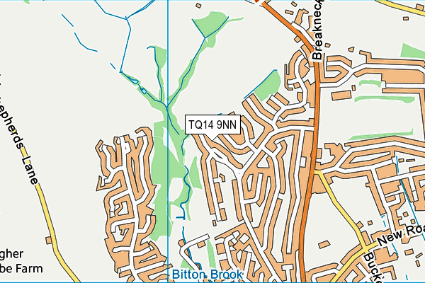 TQ14 9NN map - OS VectorMap District (Ordnance Survey)