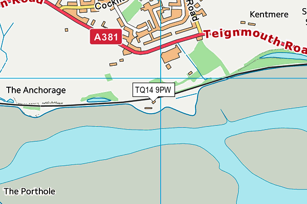 TQ14 9PW map - OS VectorMap District (Ordnance Survey)