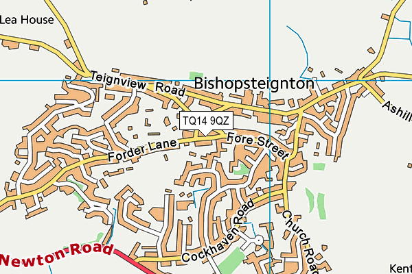 TQ14 9QZ map - OS VectorMap District (Ordnance Survey)