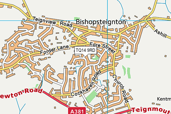 TQ14 9RD map - OS VectorMap District (Ordnance Survey)