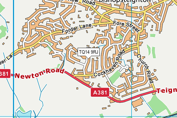 Bishopsteignton School map (TQ14 9RJ) - OS VectorMap District (Ordnance Survey)