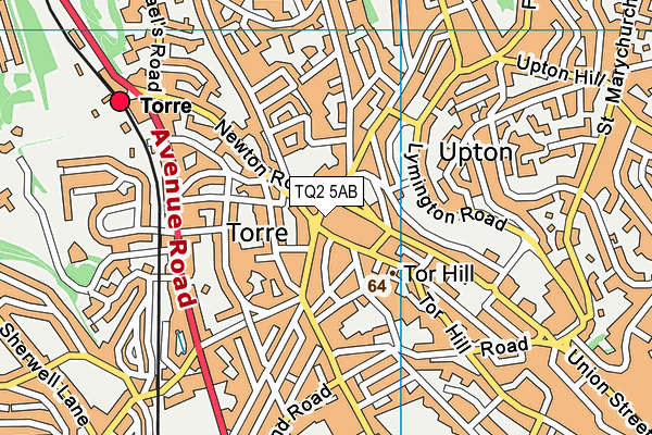 TQ2 5AB map - OS VectorMap District (Ordnance Survey)