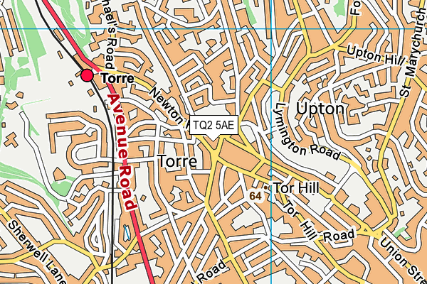 TQ2 5AE map - OS VectorMap District (Ordnance Survey)