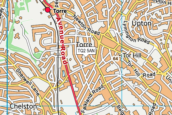 TQ2 5AN map - OS VectorMap District (Ordnance Survey)