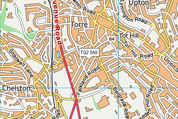 TQ2 5AS map - OS VectorMap District (Ordnance Survey)