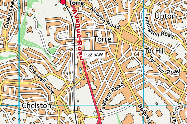 TQ2 5AW map - OS VectorMap District (Ordnance Survey)