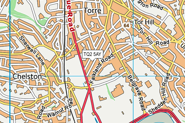 TQ2 5AY map - OS VectorMap District (Ordnance Survey)