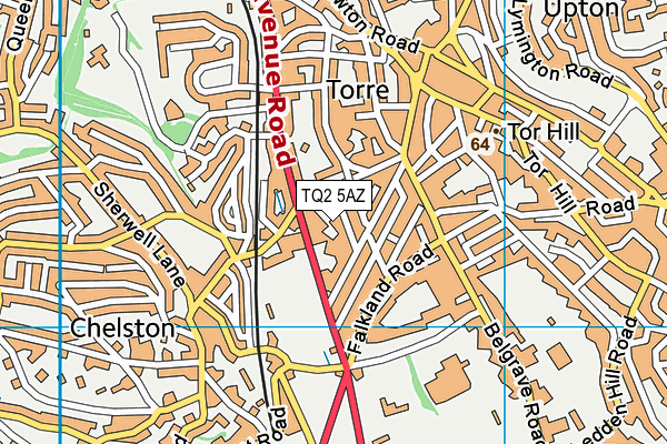 TQ2 5AZ map - OS VectorMap District (Ordnance Survey)