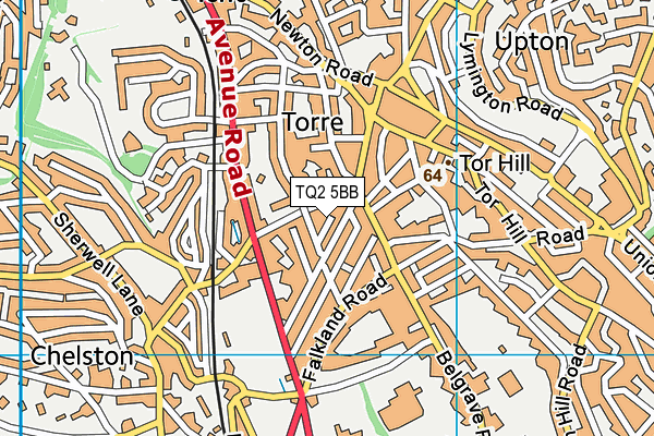 TQ2 5BB map - OS VectorMap District (Ordnance Survey)