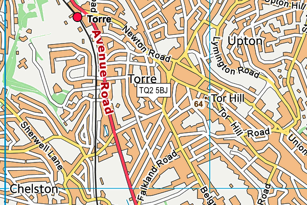 TQ2 5BJ map - OS VectorMap District (Ordnance Survey)