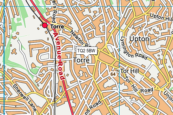 TQ2 5BW map - OS VectorMap District (Ordnance Survey)