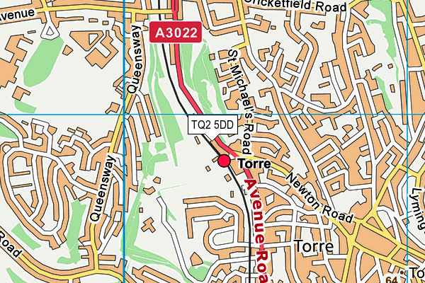 TQ2 5DD map - OS VectorMap District (Ordnance Survey)