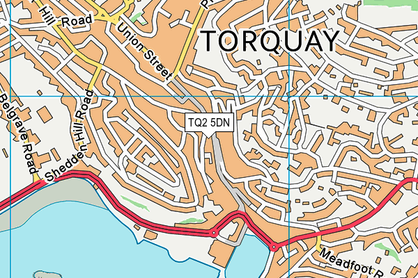 TQ2 5DN map - OS VectorMap District (Ordnance Survey)