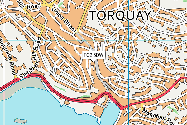 TQ2 5DW map - OS VectorMap District (Ordnance Survey)