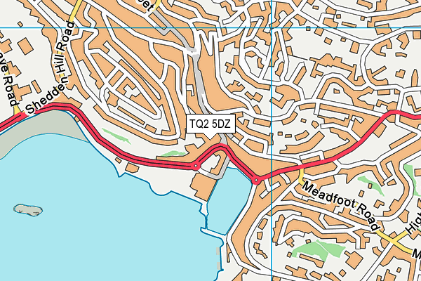 TQ2 5DZ map - OS VectorMap District (Ordnance Survey)