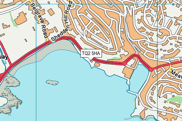 TQ2 5HA map - OS VectorMap District (Ordnance Survey)