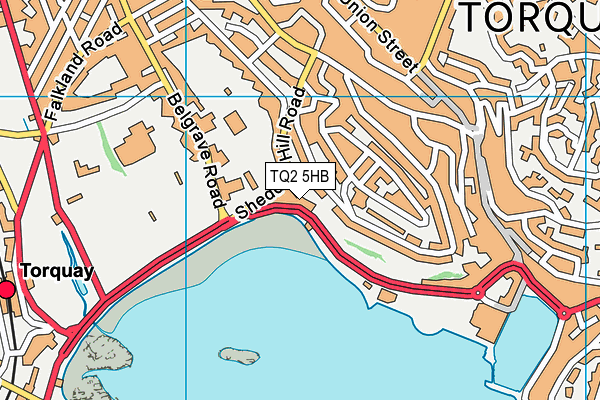 TQ2 5HB map - OS VectorMap District (Ordnance Survey)