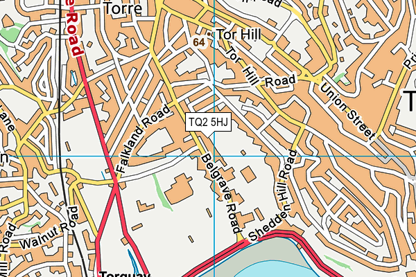 TQ2 5HJ map - OS VectorMap District (Ordnance Survey)