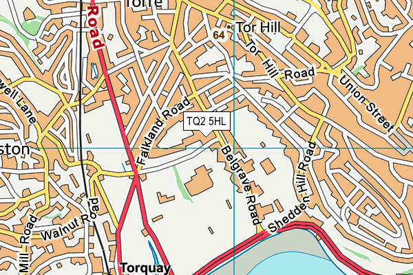 TQ2 5HL map - OS VectorMap District (Ordnance Survey)