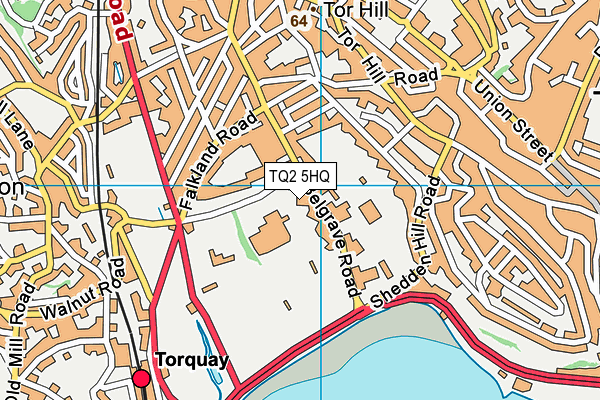 TQ2 5HQ map - OS VectorMap District (Ordnance Survey)