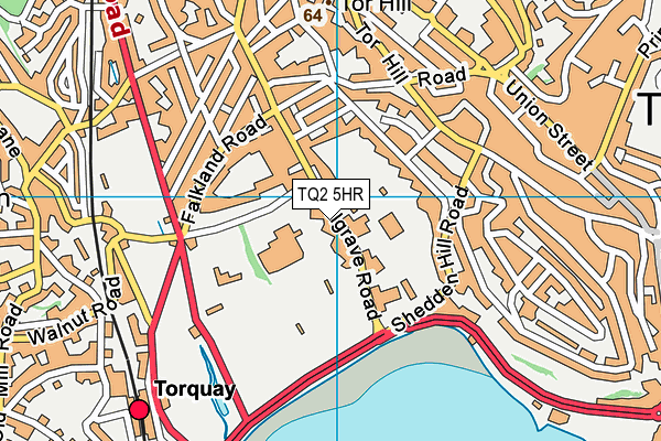 TQ2 5HR map - OS VectorMap District (Ordnance Survey)