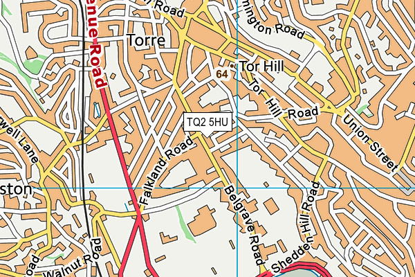 TQ2 5HU map - OS VectorMap District (Ordnance Survey)