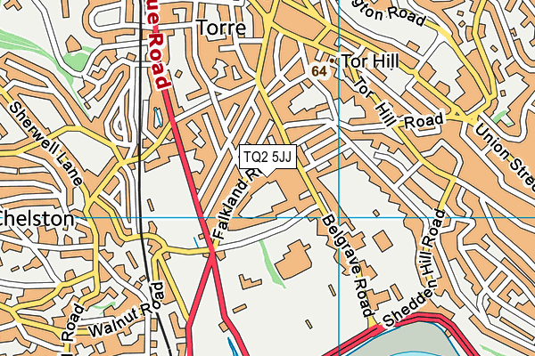 TQ2 5JJ map - OS VectorMap District (Ordnance Survey)