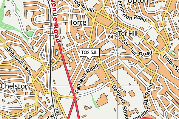 TQ2 5JL map - OS VectorMap District (Ordnance Survey)