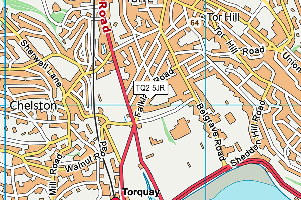 TQ2 5JR map - OS VectorMap District (Ordnance Survey)