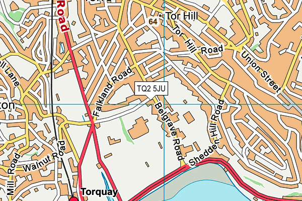 TQ2 5JU map - OS VectorMap District (Ordnance Survey)