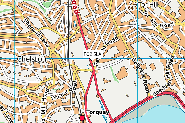 TQ2 5LA map - OS VectorMap District (Ordnance Survey)