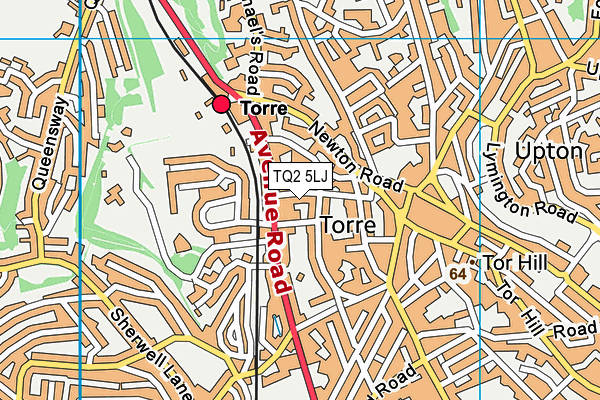 TQ2 5LJ map - OS VectorMap District (Ordnance Survey)