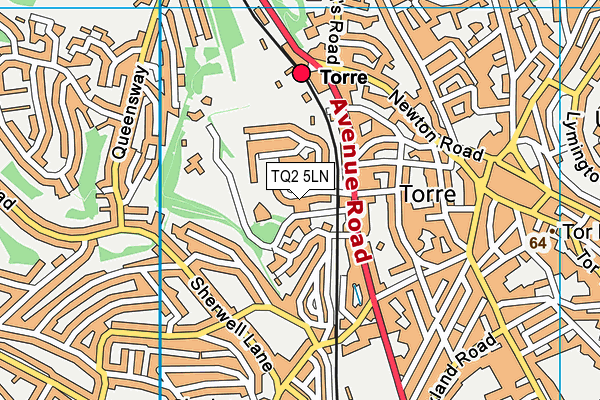 TQ2 5LN map - OS VectorMap District (Ordnance Survey)