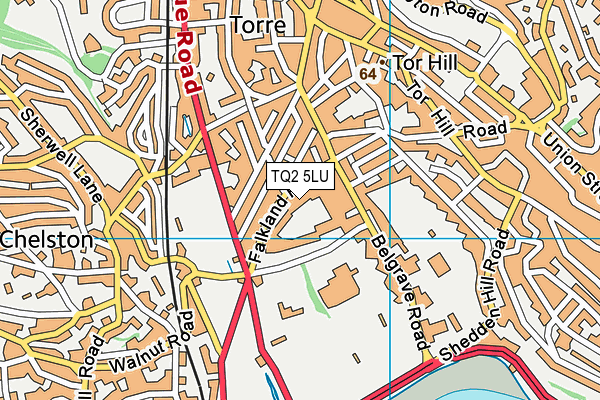 TQ2 5LU map - OS VectorMap District (Ordnance Survey)