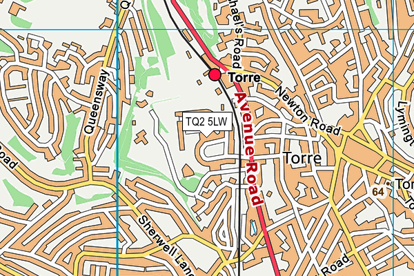 TQ2 5LW map - OS VectorMap District (Ordnance Survey)