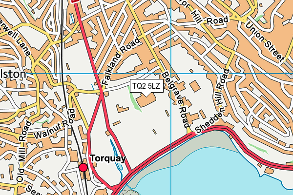TQ2 5LZ map - OS VectorMap District (Ordnance Survey)