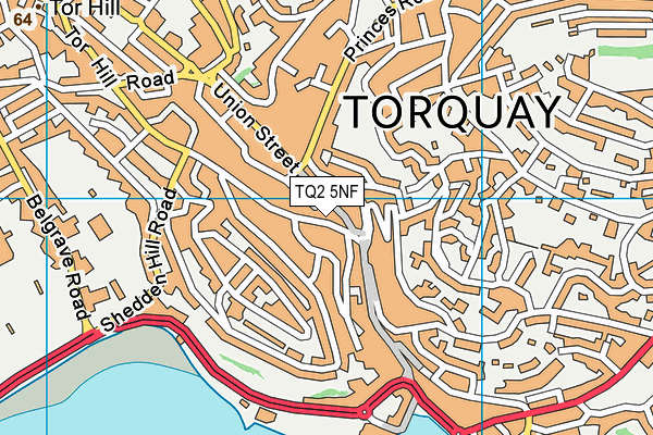 TQ2 5NF map - OS VectorMap District (Ordnance Survey)