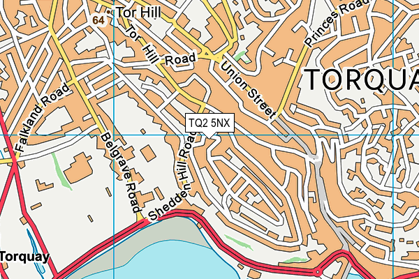 TQ2 5NX map - OS VectorMap District (Ordnance Survey)