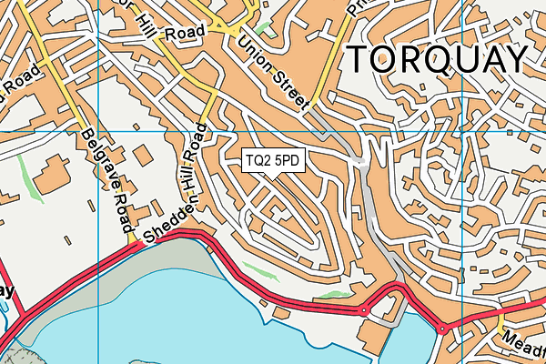 TQ2 5PD map - OS VectorMap District (Ordnance Survey)