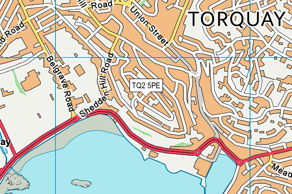 TQ2 5PE map - OS VectorMap District (Ordnance Survey)